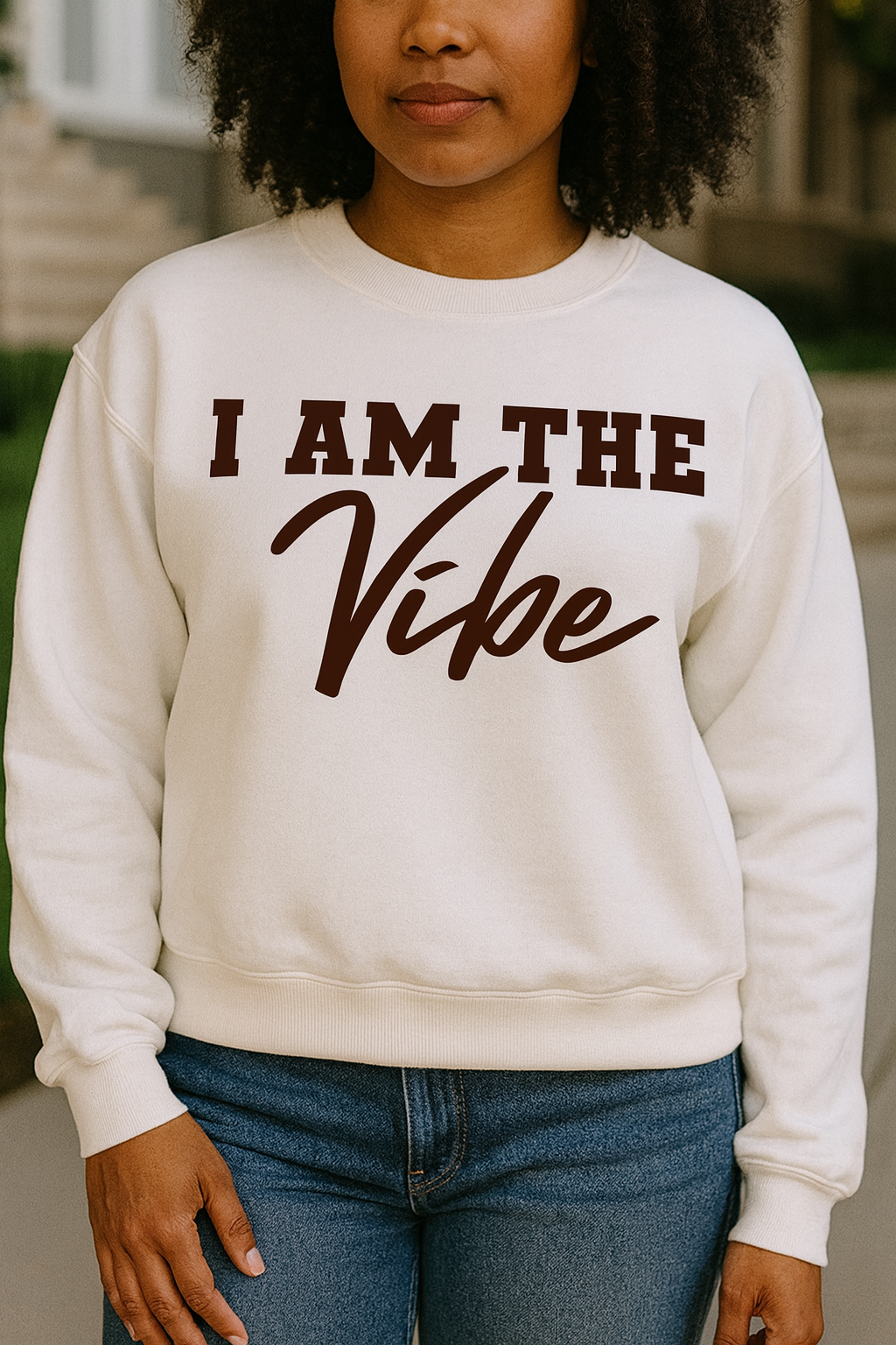 I AM THE VIBE - BROWN FONT
