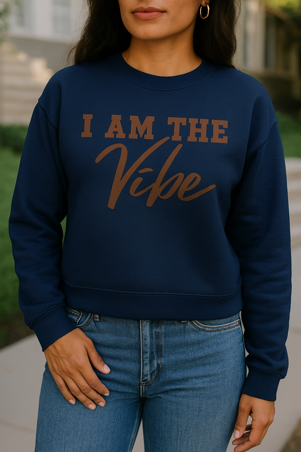 I AM THE VIBE - BROWN FONT