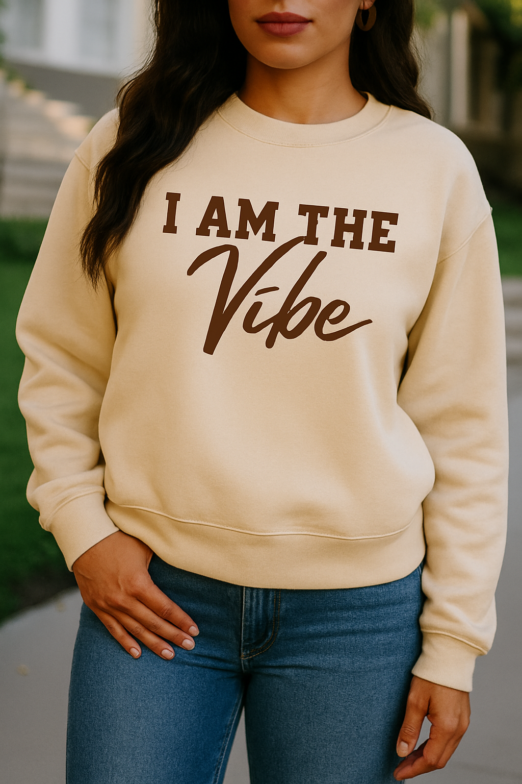 I AM THE VIBE - BROWN FONT