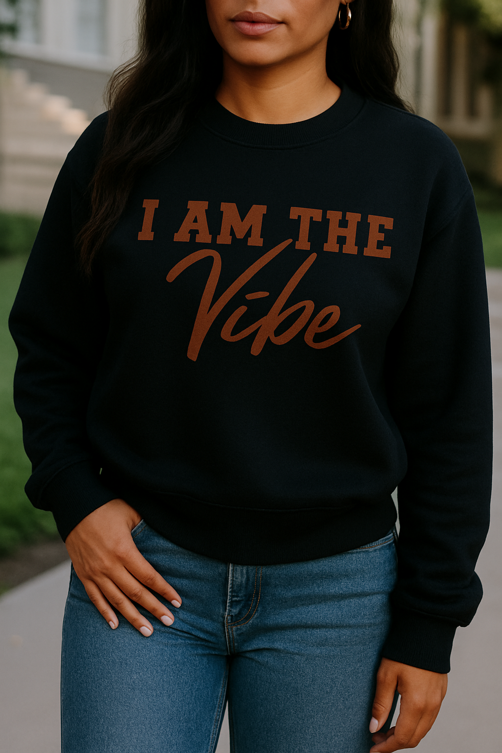 I AM THE VIBE - BROWN FONT
